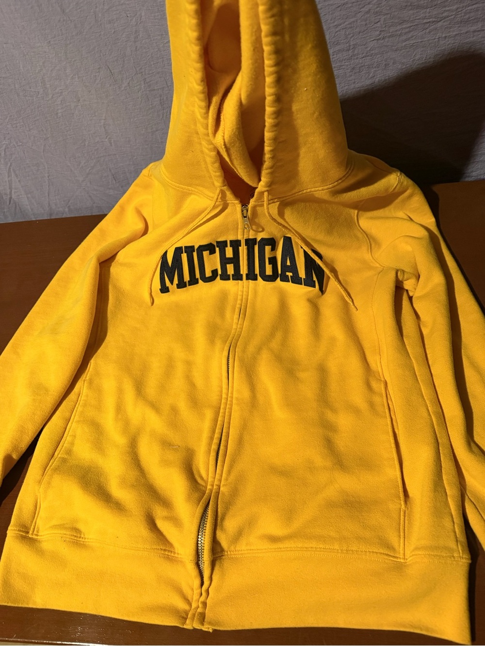 Michigan Yellow Full-Zip Hoodie Jacket